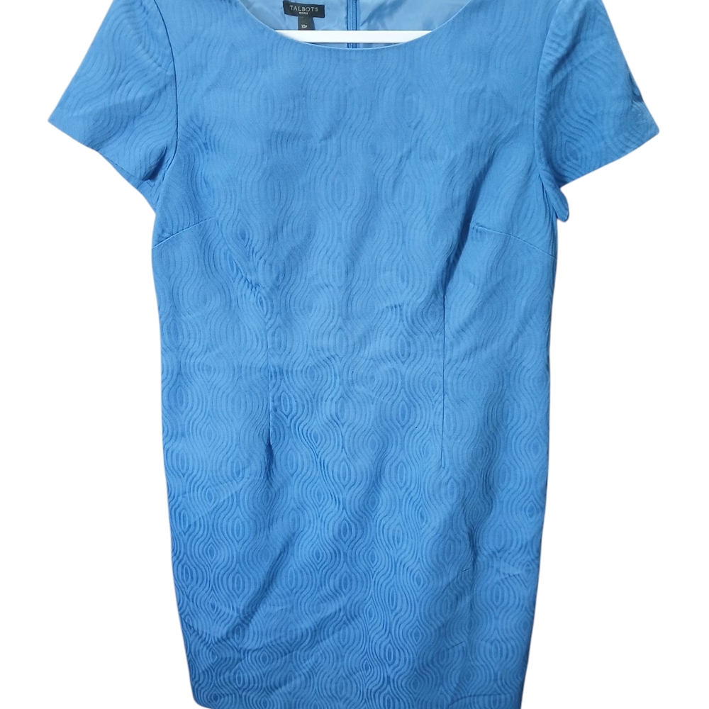 Talbots Blue Textured Women's Dress